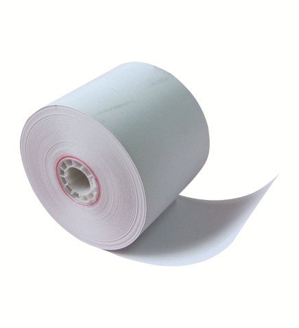2 1/4'' x 185' Thermal Paper Roll White Flute Core