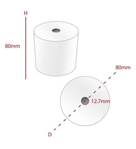 80mm x 80mm Thermal Paper Roll