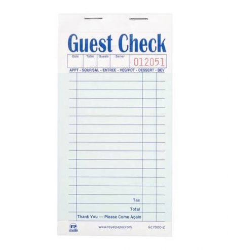Green guest checks